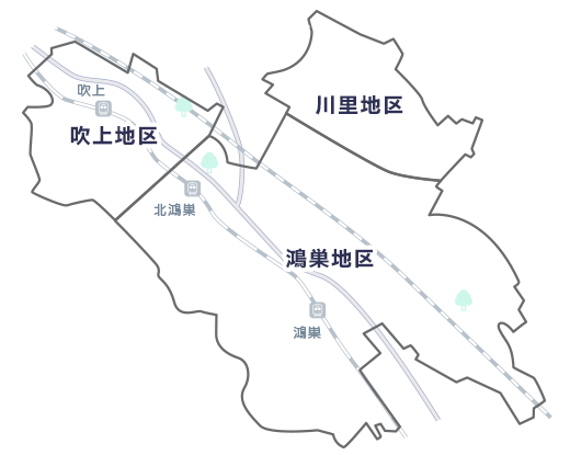 鴻巣市の地図